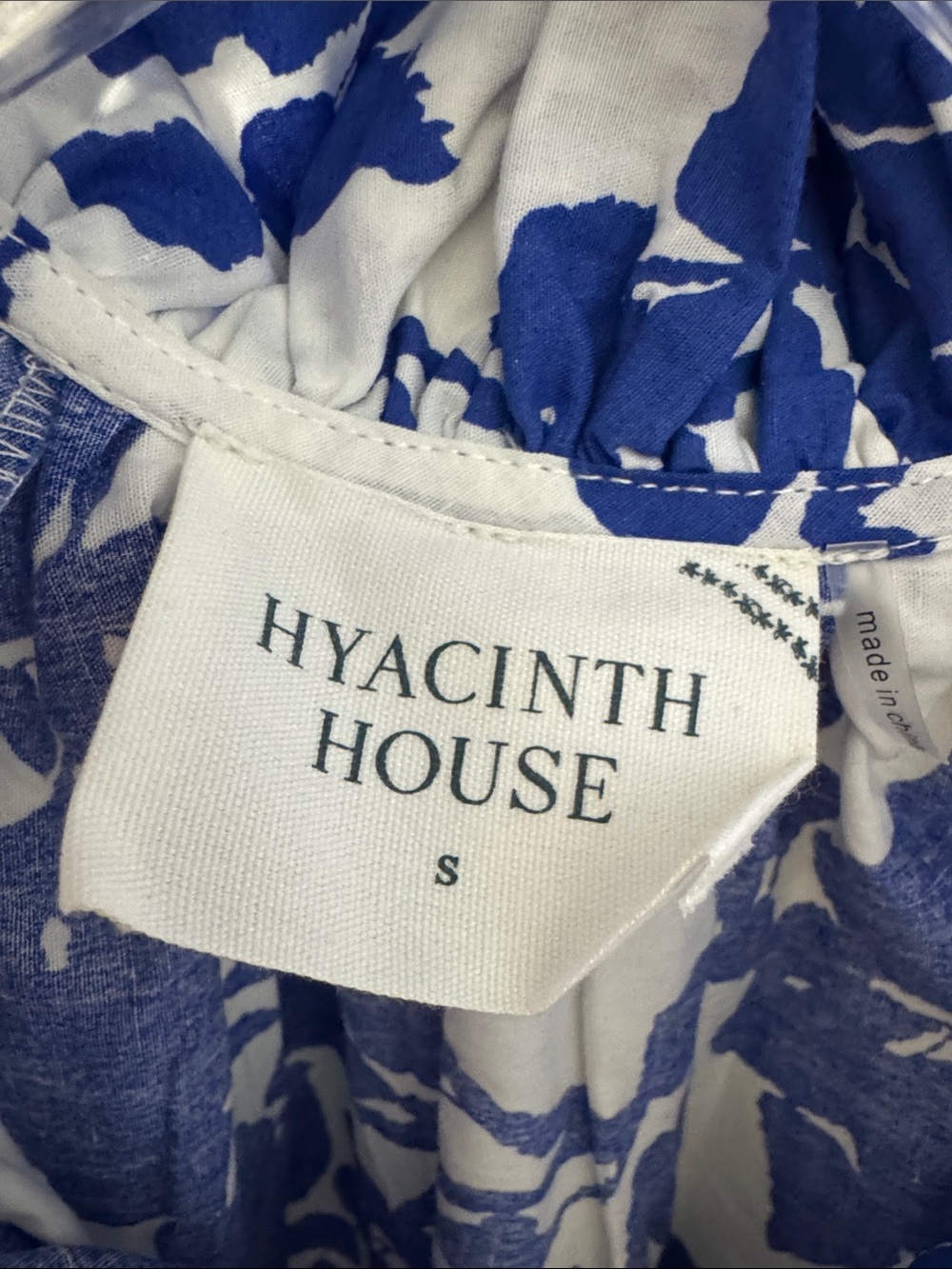 NWT - Hyacinth House Thea Mini Dress — Blue Floral — Size S - Picture 4 of 8